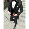 Ternos masculinos 2022 mais recente casaco designs de calça formal Men traje o céu de casamento azul