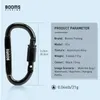 Cords Slings and Webbing Booms Fishing 19Pcs Survival Dring Carabiner Clip Screw Lock Travel Hook Aluminum Aalloy Buckle Karabiner Camp Climb Equipment 221117