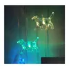 Nyhetsartiklar Crystal Dog String Light Up Solar Wind Chimes Novelty artiklar Flash Color Changing Home Party Garden Decor Glowing Carto DHFR6