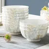 Talerze Chińskie luksusowe ceramiczne jadalni serwujący zestaw porcelanowy kreatywna moda Vajilla Kitchen Strewa ei60tz