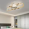 Luzes de teto Minimalista LED para lâmpada de quarto da sala de estar preto/branco/ouro Lâmpadas leves modernas