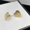 Vintage Love Earrings Charm Letters Designer Heart Earring Women Golden Silver Ear Studs Party Show Date Hoops Birthday Christmas Gifts With Box
