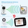 IP Cameras 3.2 Inch LCD Video Baby Monitors Wireless sitter Two Way Audio Night light Temperature Pet Camera Nanny Music VB607 221117