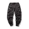 Herrenhose HOUZHOU Schwarze Cargo-Jogginghose Hip Hop Techwear Hippie-Hose für Streetwear Plus Size Taschen Übergröße 221117