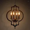 ペンダントランプモダンアイアンシャンデリアノルディックLEDアメリカンレストランリビングルーム装飾屋内照明