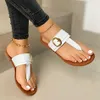 Flip Flops Moda Terlik Ayakkabıları Pu Deri Klip Ayak To Tweed Sandalet Yaz Bayanlar Düz Kadın Plajı Kadın Gündelik 2109131887