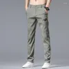 Męskie spodnie 2022 Wiosna lato męska moda koreańska swoboda męska elastyczność prosta Slim Fit Spodni Klasyczne solidne