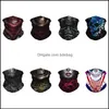 Designer Masks Skl Face Shield 3D Digital Printing Designer Mask Unisex Mtifunction Outdoor Cycling Seamlessly Sunscreen Scarf Headb Dhcki