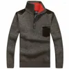 Maglioni da uomo Autunno Inverno Pullover da uomo Caldo Maglieria spessa Pathwork Maglione da uomo Casual Cashmere Abbigliamento maschile di marca MZM025