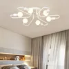 Lampadari Lampadario nordico Paralumi rotondi in metallo nero per illuminazione moderna a soffitto del soggiorno