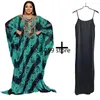 Ethnic Clothing African Print Chiffon Dresses For Women Plus Size Robe Africaine Femme Evening Long Dress With Inner Two Piece Set