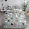 Set di biancheria da letto Natale moderno e minimalista Cartoon Tree Copripiumino Tre pezzi singolo Queen King Size Deluxe Duvet 221116