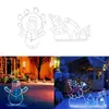 Dekoracje świąteczne 1 komputery Snowman Outdoor LED Silhouette Silhouette Lampa ogrodowa Dekoracja Lampa Święta