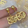 New Designed Studs Brass Crystal Diamonds Earrings d Letters White Pearls Pendants 18k Gold Plated Anti Allergy Womens Ear Clip Designer Jewelry Gifts Der1 -05