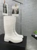 Damen Regenstiefel Gummistiefel Winter Wasserdicht Designer Luxus Kniehoher Stiefel Kautschuk Schwarz Dicker Absatz Sohle Knöchel G220720 Größe 35-40