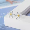 Stud Earrings Arrival Brinco Earring Cute Jewelry Delicate Girl Women Ear Tiny Cz Flower 925 Sterling Small Minimalist