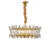 Chandeliers Golden LED Crystal Chandelier Restaurant Villa Lusres Round Nordic Postmodern Luxury Light