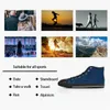 Scarpe da uomo Stitch Sneakers personalizzate Canvas Moda donna Nero Arancione Mid Cut Traspirante Sport all'aria aperta Walking Jogging Color36