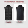 Mens Vests USB 적외선 11 가열 구역 재킷 스포츠 하이킹 대형 5XL 221117을위한 겨울 전기 가열 양복 조끼