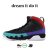 New 9s Men Olive Concord Basketball Shoes Jumpman 9 World Bred University Gold Anthracite Racer Blue Chile Hym Fire Red Unc Particle Sports Sneaker