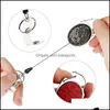 Andra evenemangsfestleveranser Diamond Badge Reel Lanyard ID Card Holder Mtipurpose Bling KeyChain Metal Antilost Clip Party Favor Key DH1AE