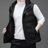 Hommes Down Parkas Marque Casual Mode Coupe-Vent Sans Manches 90% Hommes Canard Gilet Veste Avec Capuche Puffer Gilet Vêtements D'hiver 221117