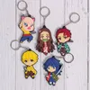 Anime sleutelhanger siliconen zachte rubber dekketen sleutelhanging sieraden accessoires geschenken