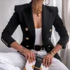 Ternos femininos Blazers Novo Moda Sólida de Moda Sólida Multi Buttons 2022 Summer e Autumn Suit casual Office Use elegante casaco curto FC996 T2221027