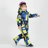 Skiing Jackets Winter Clothing Kids Jumpsuit Children One Piece Ski Suits Girls Boys Set Waterproof Warm Snowboard Overalls