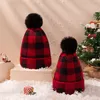 Baby Beanie Soft Pom Hat Hat для взрослых клетку для зимнего помпона Buffalo Hats Cap Cap Дети аксессуары 2594 E3