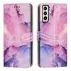 Portemonnee lederen kisten voor Samsung S23 plus S22 Ultra A14 5G A23E A33 A53 A73 A13 4G S21 Marble Rock Stone Holder Pouch Strap Flip Cover