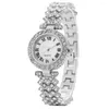 Montres-bracelets Exquis Argent Dames Montre-Bracelet Chic Quartz Montre Femmes Perle Bracelet Cadeaux D'anniversaire Ensemble Avec Boîte Pour Fille Mère