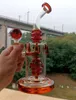 Pomarańczowe szklane fajki wodne Bong 10 cali Dab Rig palnik olejowy fajka wodna z akcesoriami do miski Percolator