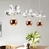 Pendant Lamps Led Lamp Modern Single Head Restaurant Bar Lights Crystal Round Three Coffee Dining Loft Style Lighting