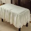 Nappe de Table romantique pour Piano de Paris, housse anti-poussière en dentelle blanche, demi-siège de tabouret électronique français, anti-poussière, décoration de maison