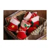 Decorazioni natalizie Borsa regalo natalizia Elf Spirit Candy Boot Scarpe Porta calze Decorazione per feste di Natale Dstring Filler Borse Penna Dhbix