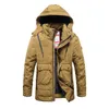 Vestes pour hommes 8812 Manteau à capuche détachable pour hommes Épaissir polaire Garder au chaud En plein air Quotidien Randonnée Camping Cargo All-match Fashion Youth Jacket