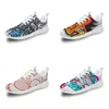 DIY män kvinnor anpassade skor design multicolor svart vit blå herr tränare mode utomhus andningsbara sport sneakers anpassning