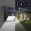 Garden Decorations 20100 LED Solar LED Light Outdoor Lamp Pir Motion Sensor Wall Waterproof Sunlight Powered Street 221116