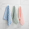 Home Cleaning Cloths Thickened Water Ripple Cationic Kitchen Rag Stripe Household Cleaning Coral Velvet Dishwashing Cloth Non Stick Oil Factory Direct Sales