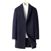 Designer men's wool overcoat long trench coat in new fashion trend for autumn/Winter 2022 M-3XL