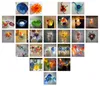Luxury Art Wall Lamps Multicolor Plates DIA20-40CM 10st/SET 100% HAND BLOWN MURANO GLASS MODERNA VÄGGNINGAR FÖR KLUBLE HOTELL GALLERY CORRIDOR LRW030