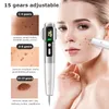 Elektrische gezicht scrubbers Skin Tag Remover 15 Level Laser Plasma Pen Freckle Mol Warts Verwijderen LCD Nevus Tattoo Black Spots Blemish 221117