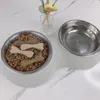 Dog Bowls Feeders Double Pet Bling Cat Food Water Feater Rostfritt stål Matning Tillhandahåller husdjur Tillbehör 221114