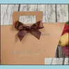 Hediye Sarma Hediye Çantası Teşekkürler Merci Wrap Kağıt Torbalar Hediye Düğün Favors Box Paket Doğum Günü Partisi Favor 165 V2 Bırak Teslimat Ho Dhgip