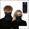 Designer Masks Skl Face Shield 3D Digital Printing Designer Mask Unisex Mtifunction Outdoor Cycling Seamlessly Sunscreen Scarf Headb Dhcki