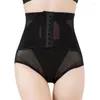 Damesjaberse vrouwen hoge taille buikcontrole slipjes haken gordel bulifter mesh body shaper p8db