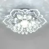 샹들리에 현대 크리스탈 천장 샹들리에 LED 조명 9W 내부 복도 거실 조명 침실 장식을위한 꽃 모양 램프