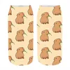 Socks Hosiery Women's socks kawaii Funny happy Capybara Printed Woman harajuku Happy Novelty Casual cute girl gift for women T221102