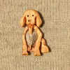 Pin de broche con patrón de animal de madera gracioso clip de suéter de madera de madera de madera bufanda bufanda pinchas de broche de madera de bricolaje